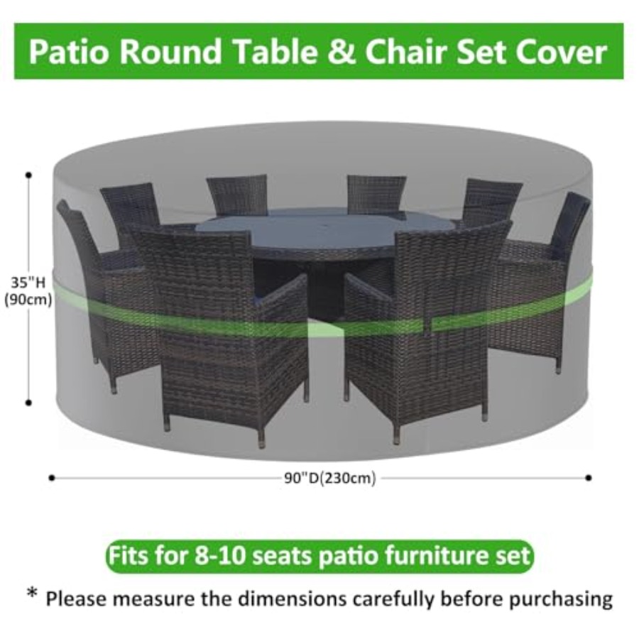 Housses rondes pour meubles de - Outdoor Furniture Table And Chairs avis et prix