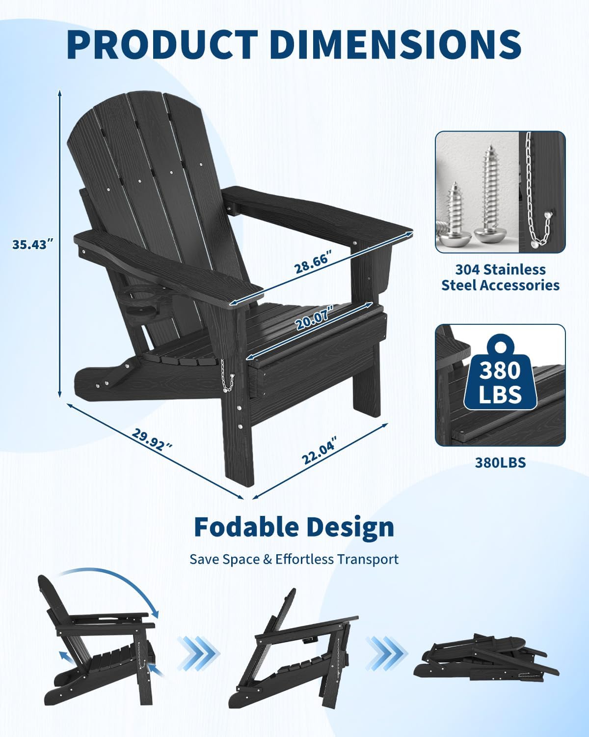Chaise Adirondack pliable en p - Outdoor Furniture Hdpe avis et prix