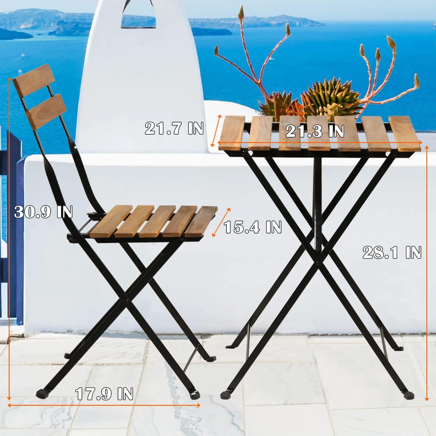 Ensemble bistrot de patio plia - Outdoor Furniture Table And Chairs avis et prix
